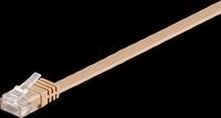 PATCH-C6SB 2HB - Patchkabel flach, UTP, Cat.6, hellbraun, 2 m