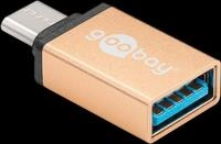 GOOBAY 56622 - USB C Stecker auf USB 3.0 A Buchse, gold
