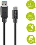 GOOBAY 45247 - Sync- & Ladekabel, USB-C -> USB-A, Stecker schwarz