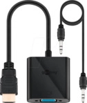 GOOBAY 68793 - HDMI Adapter, HDMI Stecker auf VGA Buchse