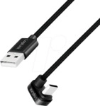 LOGILINK CU0193 - Sync- & Ladekabel, USB-A -> C, 180&deg;, 2 m