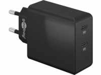 GOOBAY 61757 - USB (PD)-Ladegerät, 5-20 V, 3 A, 36 W, USB-C, 2-Port, schwarz