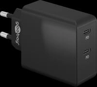 GOOBAY 61757 - USB (PD)-Ladeger&auml;t, 5-20 V, 3 A, 36 W, USB-C, 2-Port, schwarz