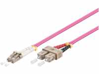 GOOBAY 95750 - Duplex LWL Kabel, LC-UPC Stecker >LC-UPC Stecker, OM3, 0,5 m