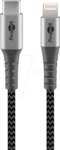GOOBAY 49271 - Lightning USB-C&trade; Lade- und Synchronisations Vollmetall-Kabel, 1,