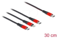 DELOCK 86710 - Ladekabel, 3in1, C zu Lightning, C, Micro, 0,3 m