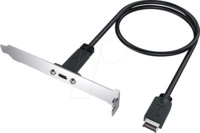 GG 18023 - Slotblende 20 Pin intern Key A Buchse > USB 3.1 Typ-C