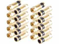 SHVP BS15-300914 - 10x F-Kompressionsstecker gold für Kabel 7,2mm
