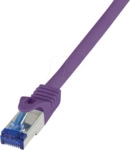 LOGILINK C6A019S - Patchkabel Ultraflex, Cat.6A, S/FTP, violett, 0,25 m