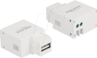 DELOCK 87791 - Keystone Modul USB Typ-A Ladebuchse 2,1 A, wei&szlig;