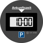 PARKLITE ONE SW - KFZ - Elektr. Parkscheibe PARK LITE One, rund, schwarz