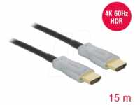 DELOCK 85012 - Aktiv Optisches HDMI Kabel (AOC), 4K 60 Hz, 15 m