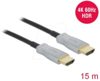 DELOCK 85012 - Aktiv Optisches HDMI Kabel (AOC), 4K 60 Hz, 15 m