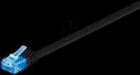GOOBAY 96312 - Cat.6a Flachkabel schwarz &nbsp;1 m