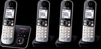 PAN KX-TG6824GB - DECT-Telefon, mit Anrufbeantworter, 4 Handsets