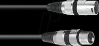 OMNI 30220595 - XLR Kabel, 3-polig, 30 m, schwarz