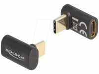 DELOCK 60056 - USB 4.0 Adapter, C Stecker auf C Buchse, gewinkelt, schwarz