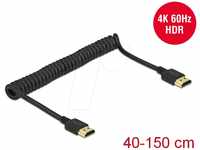 DELOCK 84967 - High Speed HDMI Spiralkabel 4K 60 Hz 0,40-1,5m
