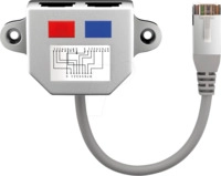 GOOBAY 68908 - RJ45 Port Doppler 2x Buchse, 1x Stecker