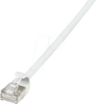 LOGILINK CQ9041S - Patchkabel, Cat.6a, U/FTP, wei&szlig;, 1,5 m