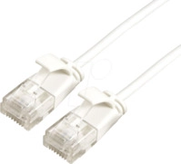 ROLINE 21150978 - Patchkabel Cat.6a, UTP, LSOH, slim, wei&szlig;, 0,15 m