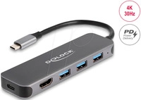 DELOCK 64171 - USB-Hub 3.0 Typ-C, 3x USB-A, 1x HDMI, PD 85 W