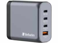 VERBATIM 32203 - USB-Ladegerät, 140 W, 3x USB-C PD, 1x USB-A QC 3.0, GaN
