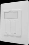 DIGITUS DN-93831 - Leerdose mit Frontplatte f&uuml;r 2x Keystone Module