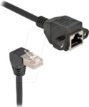 DELOCK 80309 - Patchkabelverl&auml;ngerung, Cat.6a, S/FTP, 90&deg; gewinkelt, 0,25 m