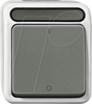 EL ME 31128029 - Aquastar, Aus-Schalter, 2-polig, I/O Beschriftung, lichtgrau