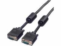 ROLINE 11045670 - VGA Monitor Kabel 15-pol VGA Stecker, Ferrit+DDC, 20 m