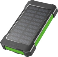 LOGILINK PA0303 - Powerbank, LiPo, 8000 mAh, 2x USB-A, Solar, schwarz/gr&uuml;n