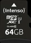 INTENSO 3423490 - MicroSDXC-Speicherkarte 64GB, Intenso Class 10, UHS-1