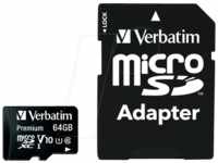 VERBATIM 44084 - MicroSDXC-Speicherkarte 64GB, Verbatim, Class 10