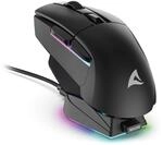 SHARK SGM50W SW - Gaming-Maus (Mouse), USB/Funk, RGB, schwarz