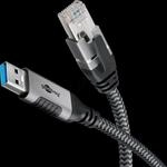 GOOBAY 70694 - Netzwerkadapter, Kabel, USB 3.0 Typ A, Gigabit Ethernet, 10 m