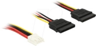 DELOCK 84859 - 4Pin Floppy Buchse>2xSATA 15Pin Buchse 30cm