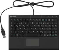 KEYSONIC 60378 - Tastatur, USB, schwarz, mit Mauspad, US