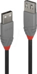 LINDY 36701 - USB 2.0 Kabel, A Stecker auf A Buchse, 0,5 m