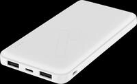 FONTASTIC 262418 - Powerbank, Li-Po, 10000 mAh, USB / USB-C, wei&szlig;