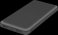 FONTASTIC 262425 - Powerbank, Li-Po, 10000 mAh, USB / USB-C, schwarz