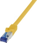LOGILINK C6A027S - Patchkabel Ultraflex, Cat.6A, S/FTP, gelb, 0,5 m
