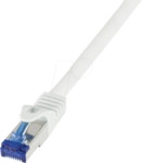 LOGILINK C6A021S - Patchkabel Ultraflex, Cat.6A, S/FTP, wei&szlig;, 0,5 m