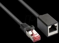 GC 8063VR-020S - Patchkabelverl&auml;ngerung, Cat.6, schwarz, 2 m