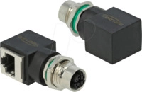 DELOCK 66316 - Adapter M12 8 Pin X-kodiert Buchse > RJ45 Buchse