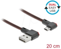 DELOCK 85269 - Dual Easy USB 2.0 Kabel, A St. auf micro B St,, gew., 0,2 m