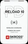 SKROSS 1400132 - Powerbank, 10000 mAh, 2x USB-A, 1x USB-C, QI, wei&szlig;