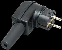 SST 3VG WST - Schutzkontaktstecker Typ F - CEE 7/4, IP 44, schwarz