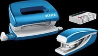 LEITZ 55612036 - Set Mini-Heftger&auml;t und -Locher, NeXXt WOW, blau