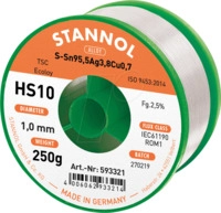 STA HS10 TSC 1,0 - L&ouml;tzinn HS10 bleifrei mit Silber- und Kupferanteil,&Oslash; 1,0 mm, 250